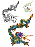 Illustratie, Tekening, Kledingopdruk # 45569 voor Digitale versie van een met de hand getekende draak wedstrijd