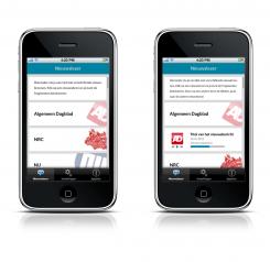 iPhone App design # 163215 voor New Ios App design for existing app 'Nieuwslezer' wedstrijd