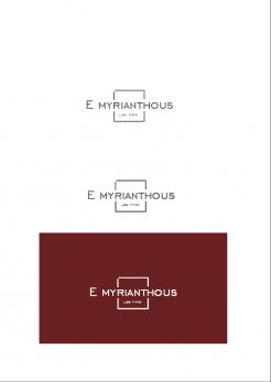 Logo design # 830975 for E Myrianthous Law Firm  contest