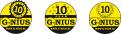 Logo # 46468 voor G-nius 10 jarig jubileum (2002 - 2012) wedstrijd