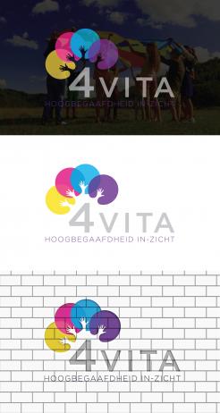 Logo # 1213524 voor 4Vita begeleidt hoogbegaafde kinderen  hun ouders en scholen wedstrijd