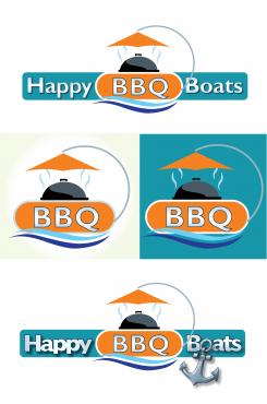 Logo # 1049090 voor Ontwerp een origineel logo voor het nieuwe BBQ donuts bedrijf Happy BBQ Boats wedstrijd