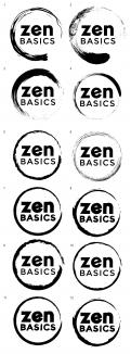 Logo design # 427803 for Zen Basics is my clothing line. It has different shades of black and white including white, cream, grey, charcoal and black. I use red for the logo and put the words in an enso (a circle made with a b contest