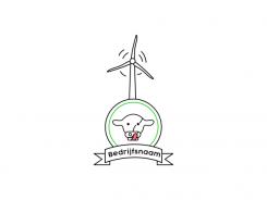 Ontwerpen Van Daanswart Logo Voor Biologisch Melkveebedrijf Icm Windturbine