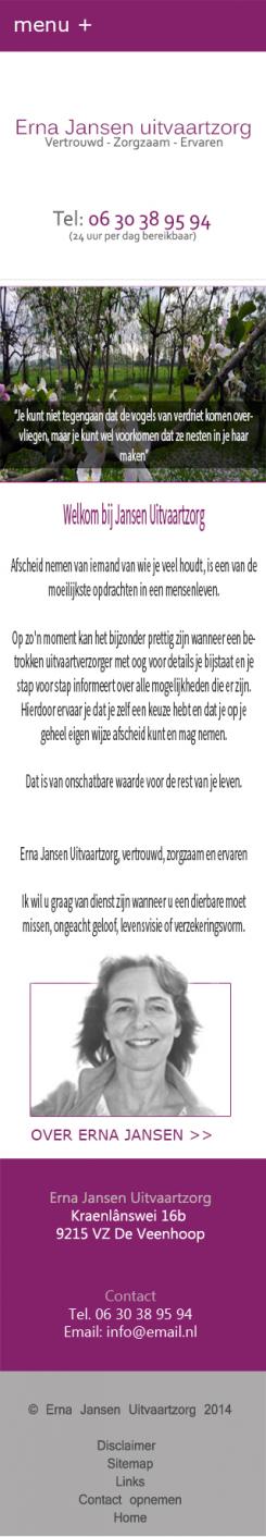 Website design # 300551 voor Erna Jansen Uitvaartzorg wedstrijd