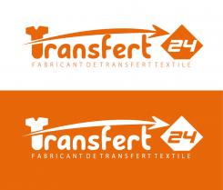 Logo design # 1162429 for creation of a logo for a textile transfer manufacturer TRANSFERT24 contest