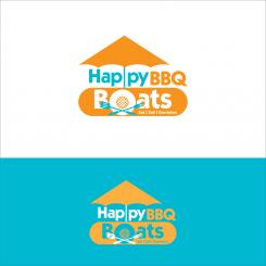 Logo # 1050798 voor Ontwerp een origineel logo voor het nieuwe BBQ donuts bedrijf Happy BBQ Boats wedstrijd