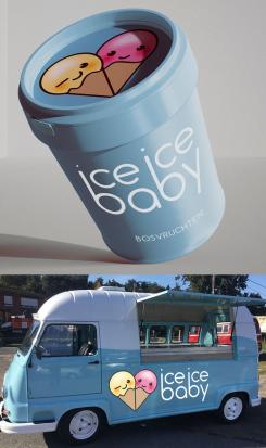 Logo design # 1091235 for Logo for an oldtimer ice cream van foodtruck contest