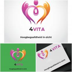 Logo # 1212764 voor 4Vita begeleidt hoogbegaafde kinderen  hun ouders en scholen wedstrijd