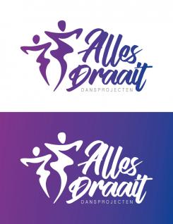 Logo design # 773442 for Design a fresh, happy and cool logo for a dance company with different dance projects for young and old. Alles draait dansprojecten contest