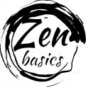Logo design # 427889 for Zen Basics is my clothing line. It has different shades of black and white including white, cream, grey, charcoal and black. I use red for the logo and put the words in an enso (a circle made with a b contest