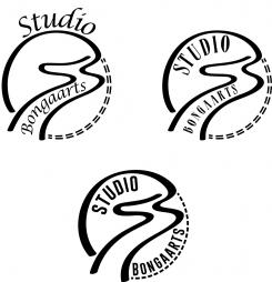 Logo # 1242497 voor Logo voor Tassen en lederwaren designer  Studio Bongaarts in Amsterdam  Steekwoorden  onderweg zijn  moderne retro wedstrijd