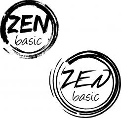 Logo design # 427915 for Zen Basics is my clothing line. It has different shades of black and white including white, cream, grey, charcoal and black. I use red for the logo and put the words in an enso (a circle made with a b contest
