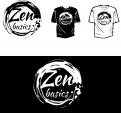 Logo design # 427921 for Zen Basics is my clothing line. It has different shades of black and white including white, cream, grey, charcoal and black. I use red for the logo and put the words in an enso (a circle made with a b contest