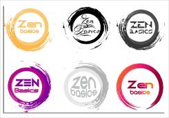 Logo design # 429835 for Zen Basics is my clothing line. It has different shades of black and white including white, cream, grey, charcoal and black. I use red for the logo and put the words in an enso (a circle made with a b contest