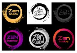 Logo design # 429837 for Zen Basics is my clothing line. It has different shades of black and white including white, cream, grey, charcoal and black. I use red for the logo and put the words in an enso (a circle made with a b contest