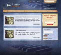 Logo design # 158905 for Piano Couture Logo + header + suitable font en color-lay-out / background for homepage. contest