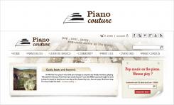 Logo design # 156912 for Piano Couture Logo + header + suitable font en color-lay-out / background for homepage. contest