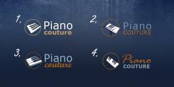 Logo design # 158761 for Piano Couture Logo + header + suitable font en color-lay-out / background for homepage. contest