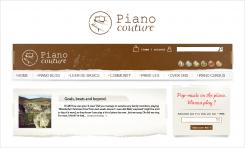 Logo design # 155871 for Piano Couture Logo + header + suitable font en color-lay-out / background for homepage. contest