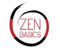 Logo design # 432322 for Zen Basics is my clothing line. It has different shades of black and white including white, cream, grey, charcoal and black. I use red for the logo and put the words in an enso (a circle made with a b contest