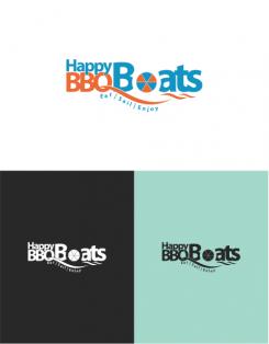 Logo # 1050672 voor Ontwerp een origineel logo voor het nieuwe BBQ donuts bedrijf Happy BBQ Boats wedstrijd