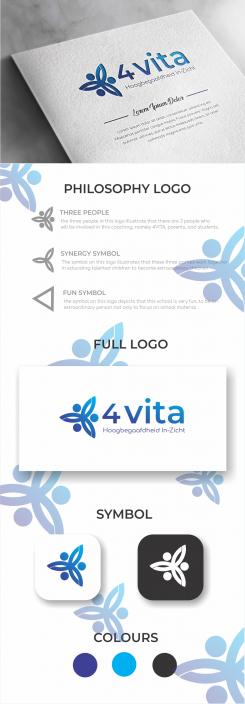 Logo design # 1212854 for 4Vita coaches gifted children  highly intelligent   their parents and schools contest