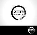 Logo design # 432971 for Zen Basics is my clothing line. It has different shades of black and white including white, cream, grey, charcoal and black. I use red for the logo and put the words in an enso (a circle made with a b contest