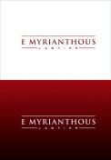 Logo design # 830628 for E Myrianthous Law Firm  contest