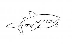 Logo design # 605721 for silhouette drawing of a whale shark contest