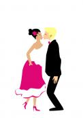 Logo & stationery # 115621 for Wedding Logo - Dutch Mexican Kissing Couple contest