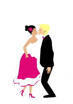 Logo & stationery # 115621 for Wedding Logo - Dutch Mexican Kissing Couple contest