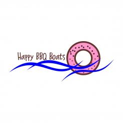 Logo # 1049973 voor Ontwerp een origineel logo voor het nieuwe BBQ donuts bedrijf Happy BBQ Boats wedstrijd