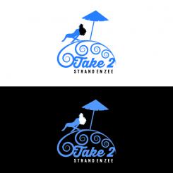 Logo # 687707 voor logo ontwerp strand ligbed met parasol en achterkant hoofd met krullen wedstrijd