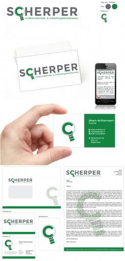 Logo & Huisstijl # 437815 voor Rotterdams onderzoeks- en adviesbureau Scherper zoekt passend logo+huisstijl wedstrijd