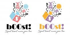 Logo & stationery # 949534 for We are bOOst! en bring sport to the child  Who likes to help us with a fresh and playfull logo  contest