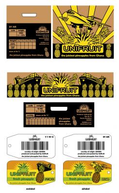 Overig # 55835 voor ontwerp kartonnen doos en label voor ananas verpakking wedstrijd