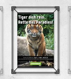 Print ad # 349890 for Greenpeace Poster contest 2014: Campaign for the protection of the Sumatra Tiger contest