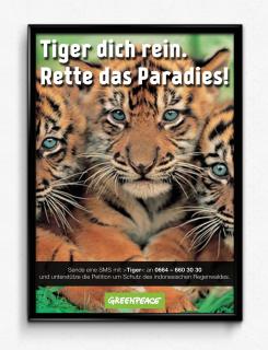 Print ad # 349891 for Greenpeace Poster contest 2014: Campaign for the protection of the Sumatra Tiger contest