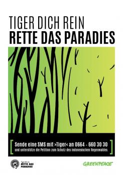 Print ad # 349750 for Greenpeace Poster contest 2014: Campaign for the protection of the Sumatra Tiger contest