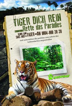 Print-Anzeige  # 350697 für Greenpeace Plakat-Wettbewerb 2014: Sujet für Plakat Kampagne zum Schutz des Sumatra Tigers Wettbewerb