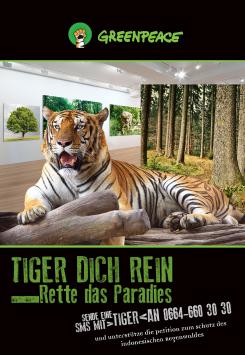 Print-Anzeige  # 350806 für Greenpeace Plakat-Wettbewerb 2014: Sujet für Plakat Kampagne zum Schutz des Sumatra Tigers Wettbewerb