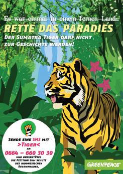 Print-Anzeige  # 350824 für Greenpeace Plakat-Wettbewerb 2014: Sujet für Plakat Kampagne zum Schutz des Sumatra Tigers Wettbewerb