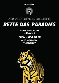 Print-Anzeige  # 350827 für Greenpeace Plakat-Wettbewerb 2014: Sujet für Plakat Kampagne zum Schutz des Sumatra Tigers Wettbewerb
