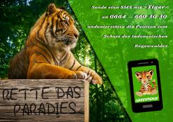 Print ad # 350128 for Greenpeace Poster contest 2014: Campaign for the protection of the Sumatra Tiger contest