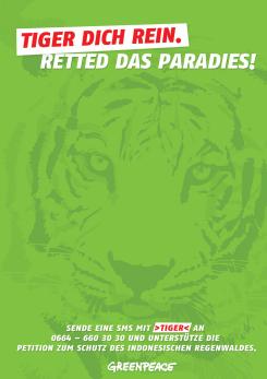 Print-Anzeige  # 342071 für Greenpeace Plakat-Wettbewerb 2014: Sujet für Plakat Kampagne zum Schutz des Sumatra Tigers Wettbewerb