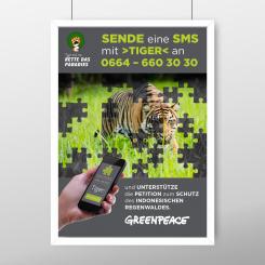 Print-Anzeige  # 350497 für Greenpeace Plakat-Wettbewerb 2014: Sujet für Plakat Kampagne zum Schutz des Sumatra Tigers Wettbewerb