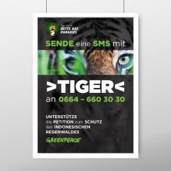 Print-Anzeige  # 350499 für Greenpeace Plakat-Wettbewerb 2014: Sujet für Plakat Kampagne zum Schutz des Sumatra Tigers Wettbewerb
