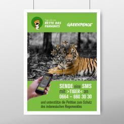 Print-Anzeige  # 350502 für Greenpeace Plakat-Wettbewerb 2014: Sujet für Plakat Kampagne zum Schutz des Sumatra Tigers Wettbewerb
