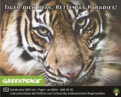 Print-Anzeige  # 350452 für Greenpeace Plakat-Wettbewerb 2014: Sujet für Plakat Kampagne zum Schutz des Sumatra Tigers Wettbewerb